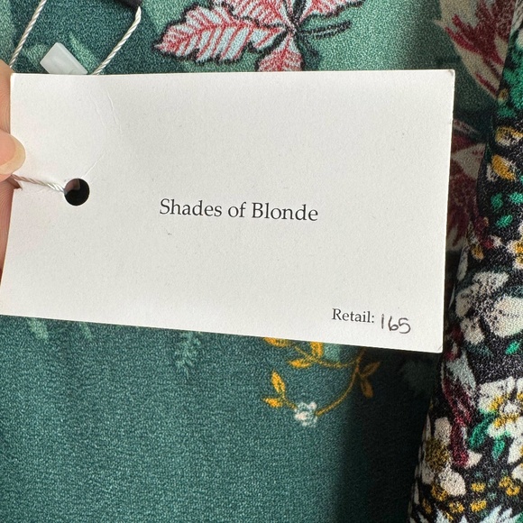 NWT Green Floral Wrap Dress by Shades of Blonde Small - Picture 6 of 10